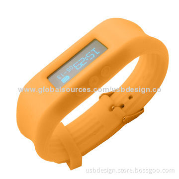 Comfortable Soft Silicone Bluetooth 4.0 Smart Bracelet with 80mAh Capacity